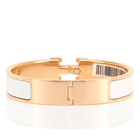 hermes clic h white rose gold|Hermes clic clac h.